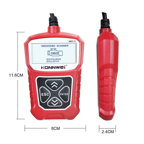 Analyseur de diagnostic automobile KW310 avec lecteur de codes-barres, outil polyvalent - IVOIRART.COM