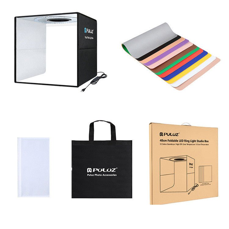Anneau lumineux pliable portable 40 cm pour studio simple et polyvalent - IVOIRART.COM