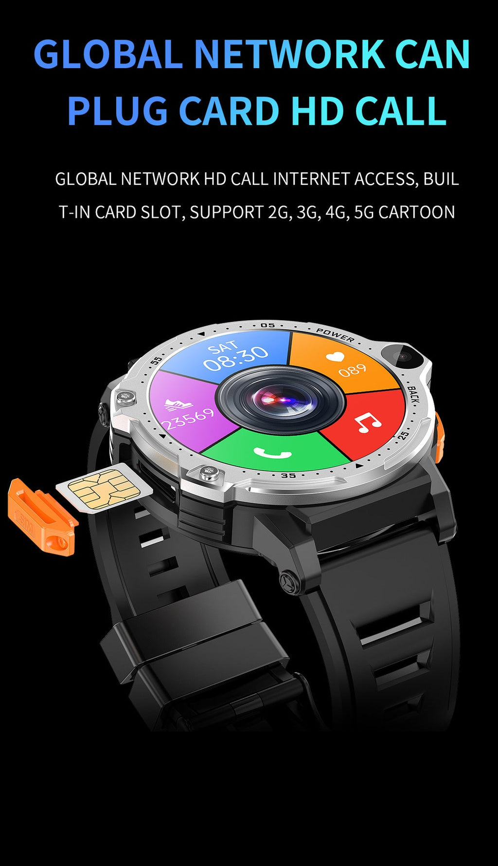 AP6 Smart Watch Dual Camera 4G Plug-in Card - IVOIRART.COM