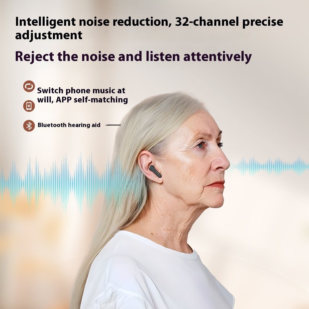 Appareil auditif intra-auriculaire sans fil pour personnes âgées, batterie 12 h. - IVOIRART.COM