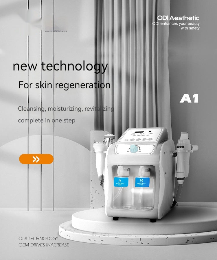 Appareil de Gestion Cutanée Six-en-un : Nettoyage, Exfoliation, Hydratation et Injection d'Oxygène pour le Visage - IVOIRART.COM