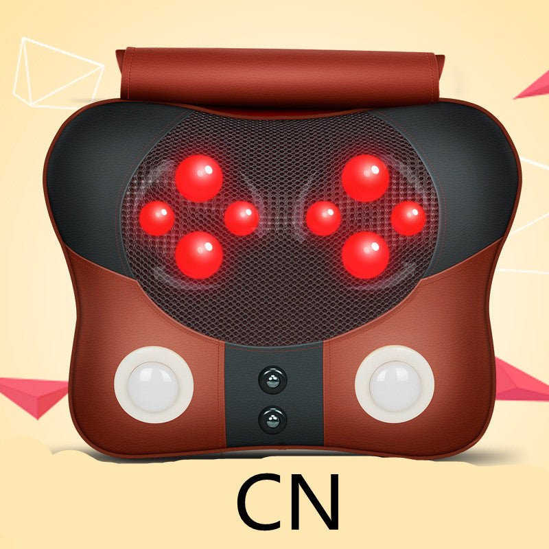 Appareil de massage cervical, cou, taille, dos et épaules avec coussin chauffant - IVOIRART.COM