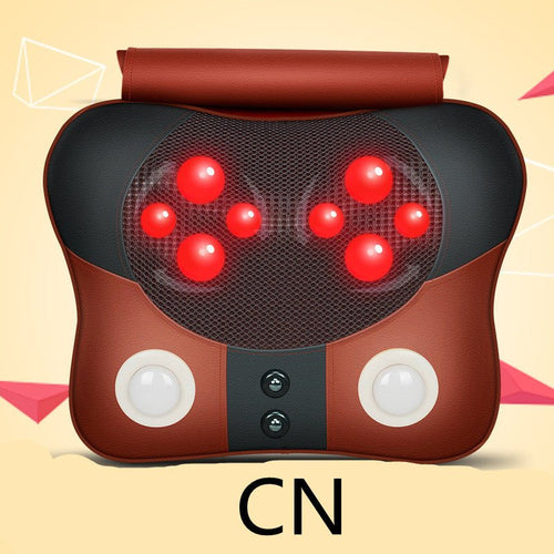 Appareil de massage cervical, cou, taille, dos et épaules avec coussin chauffant - IVOIRART.COM