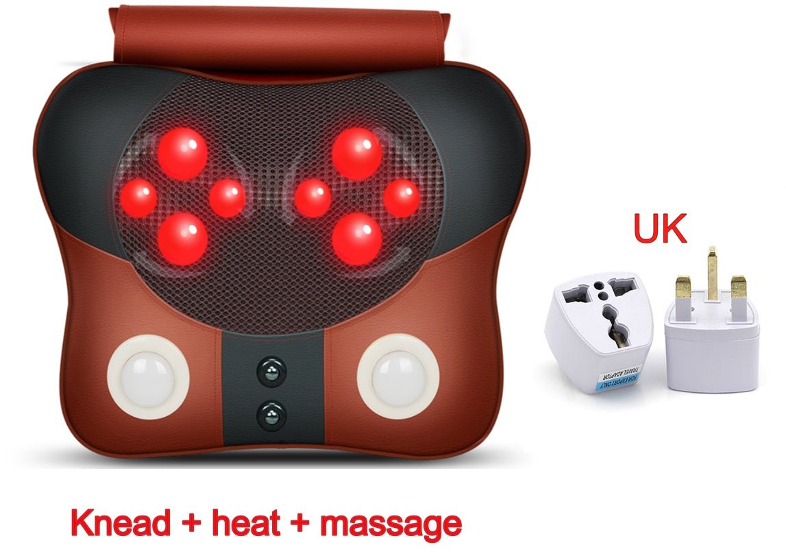 Appareil de massage cervical, cou, taille, dos et épaules avec coussin chauffant - IVOIRART.COM