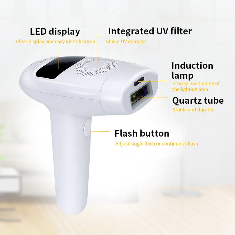 Appareil d'épilation laser IPL haute performance 990 000 impulsions pour peau lisse - IVOIRART.COM