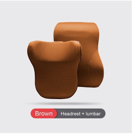 Appui-tête de voiture confortable avec coussin mémoire de forme et soutien lombaire 3D respirant - IVOIRART.COM