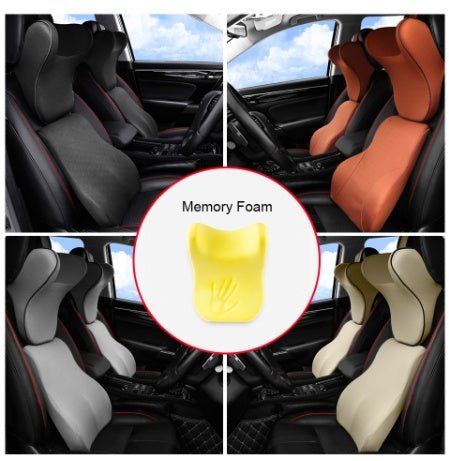 Appui-tête de voiture confortable avec coussin mémoire de forme et soutien lombaire 3D respirant - IVOIRART.COM