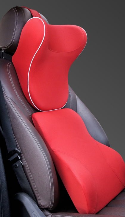 Appui-tête de voiture confortable avec coussin mémoire de forme et soutien lombaire 3D respirant - IVOIRART.COM