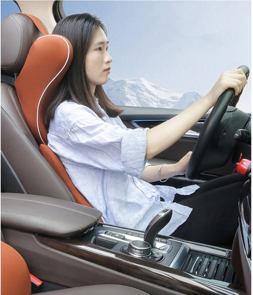 Appui-tête de voiture confortable avec coussin mémoire de forme et soutien lombaire 3D respirant - IVOIRART.COM