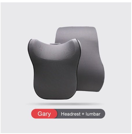 Appui-tête de voiture confortable avec coussin mémoire de forme et soutien lombaire 3D respirant - IVOIRART.COM