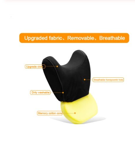 Appui-tête de voiture confortable avec coussin mémoire de forme et soutien lombaire 3D respirant - IVOIRART.COM