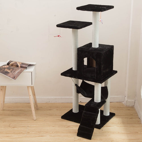 Arbre d'escalade pour chat jouet pour animaux de compagnie multifonctionnel pliable - IVOIRART.COM