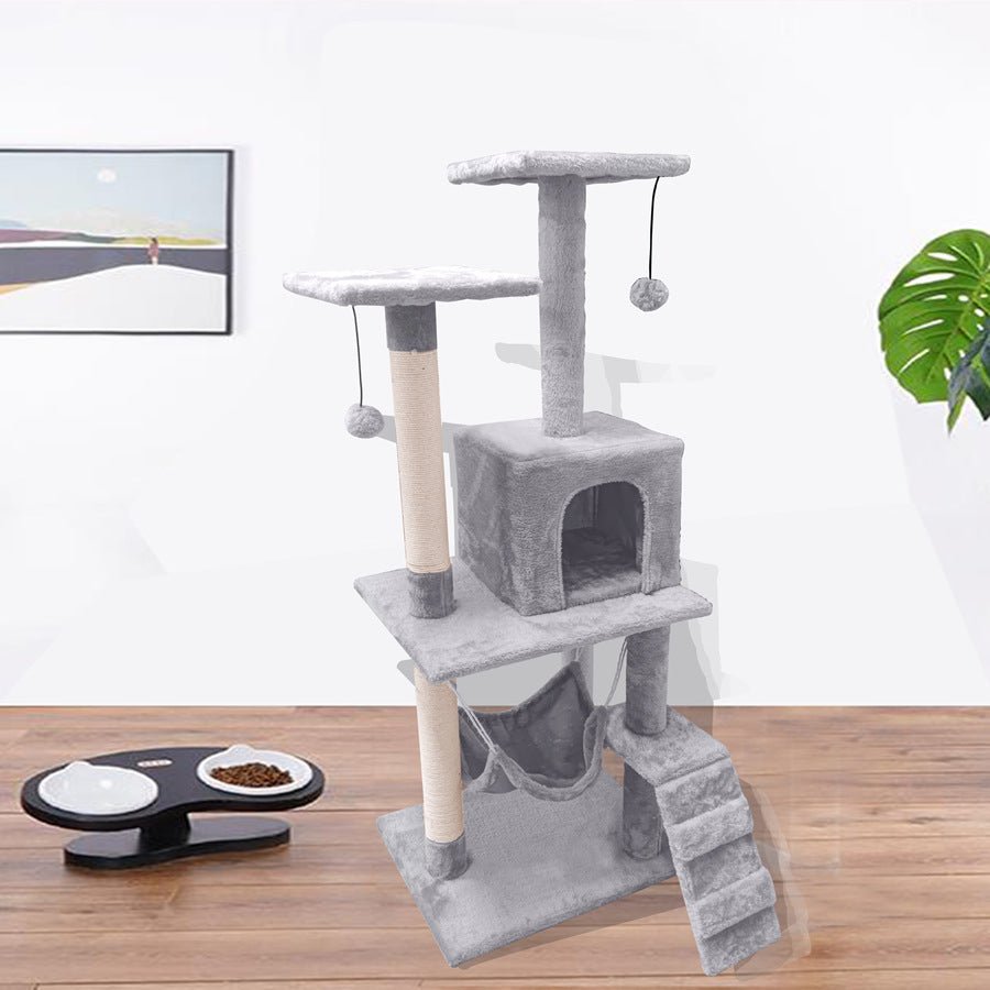 Arbre d'escalade pour chat jouet pour animaux de compagnie multifonctionnel pliable - IVOIRART.COM