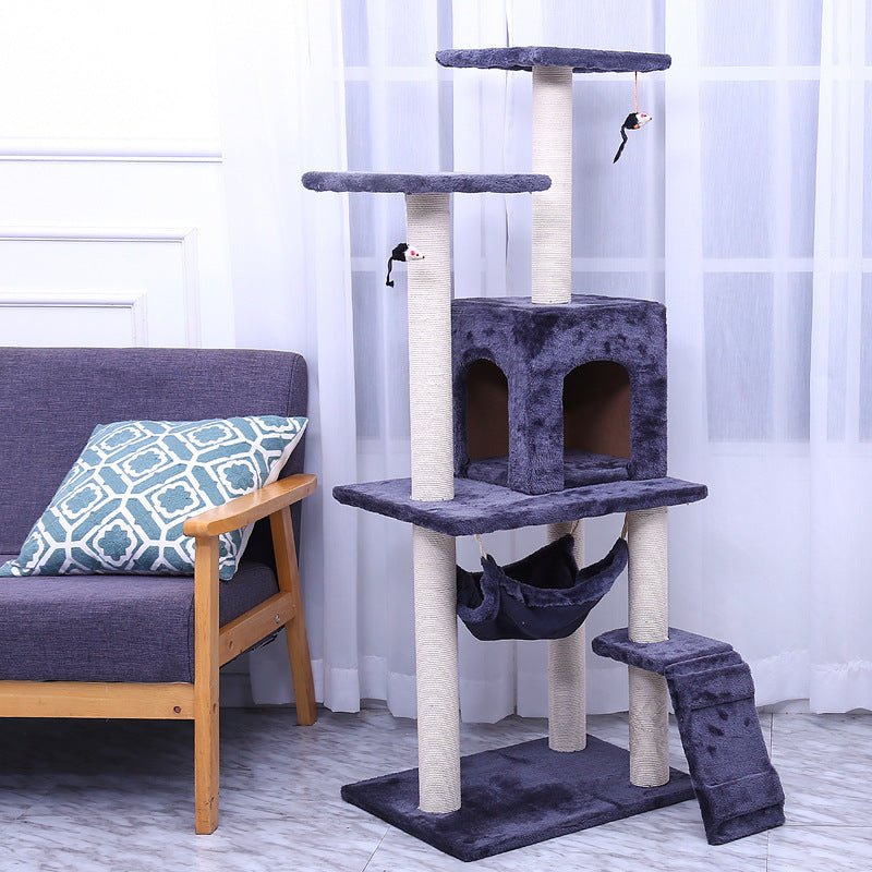Arbre d'escalade pour chat jouet pour animaux de compagnie multifonctionnel pliable - IVOIRART.COM