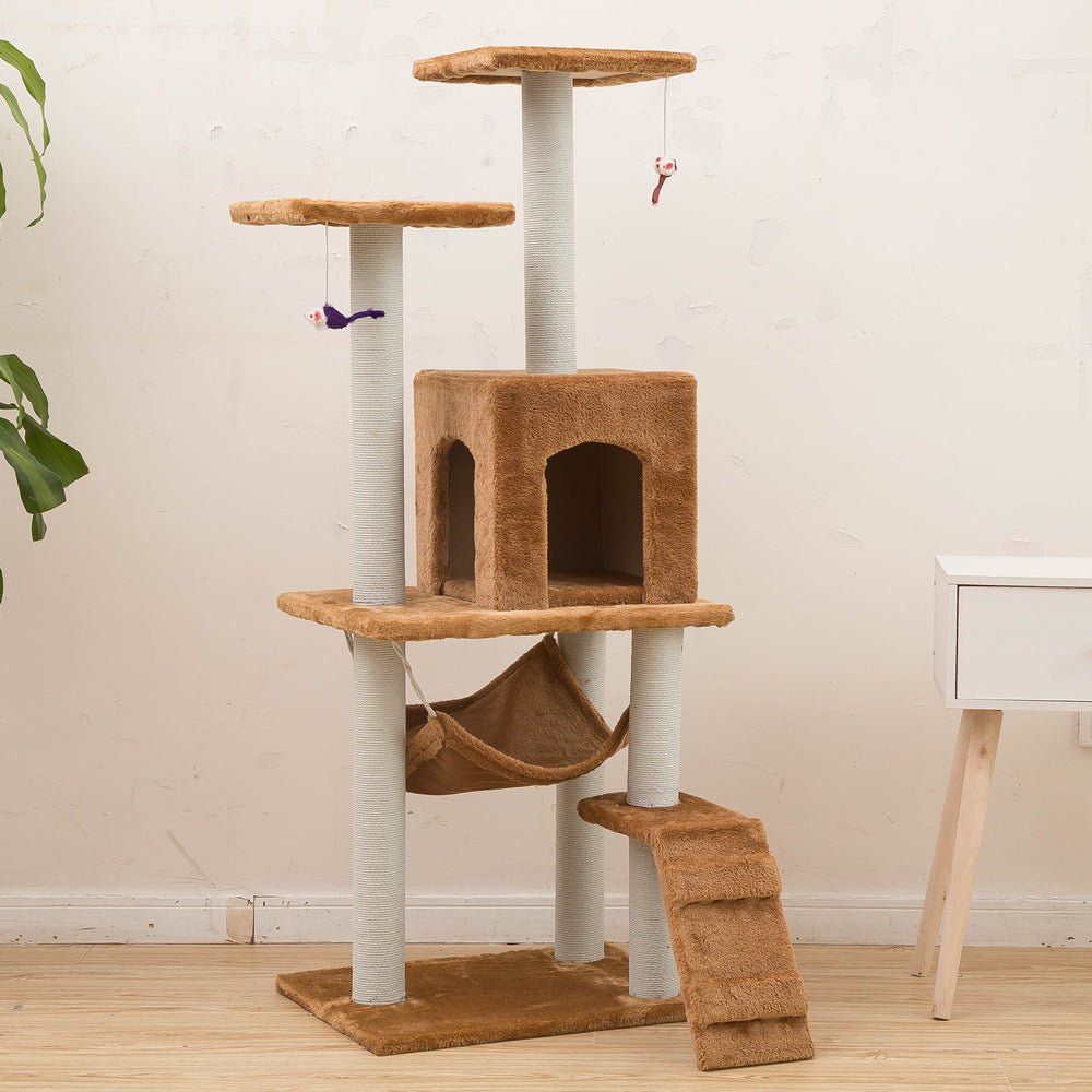 Arbre d'escalade pour chat jouet pour animaux de compagnie multifonctionnel pliable - IVOIRART.COM