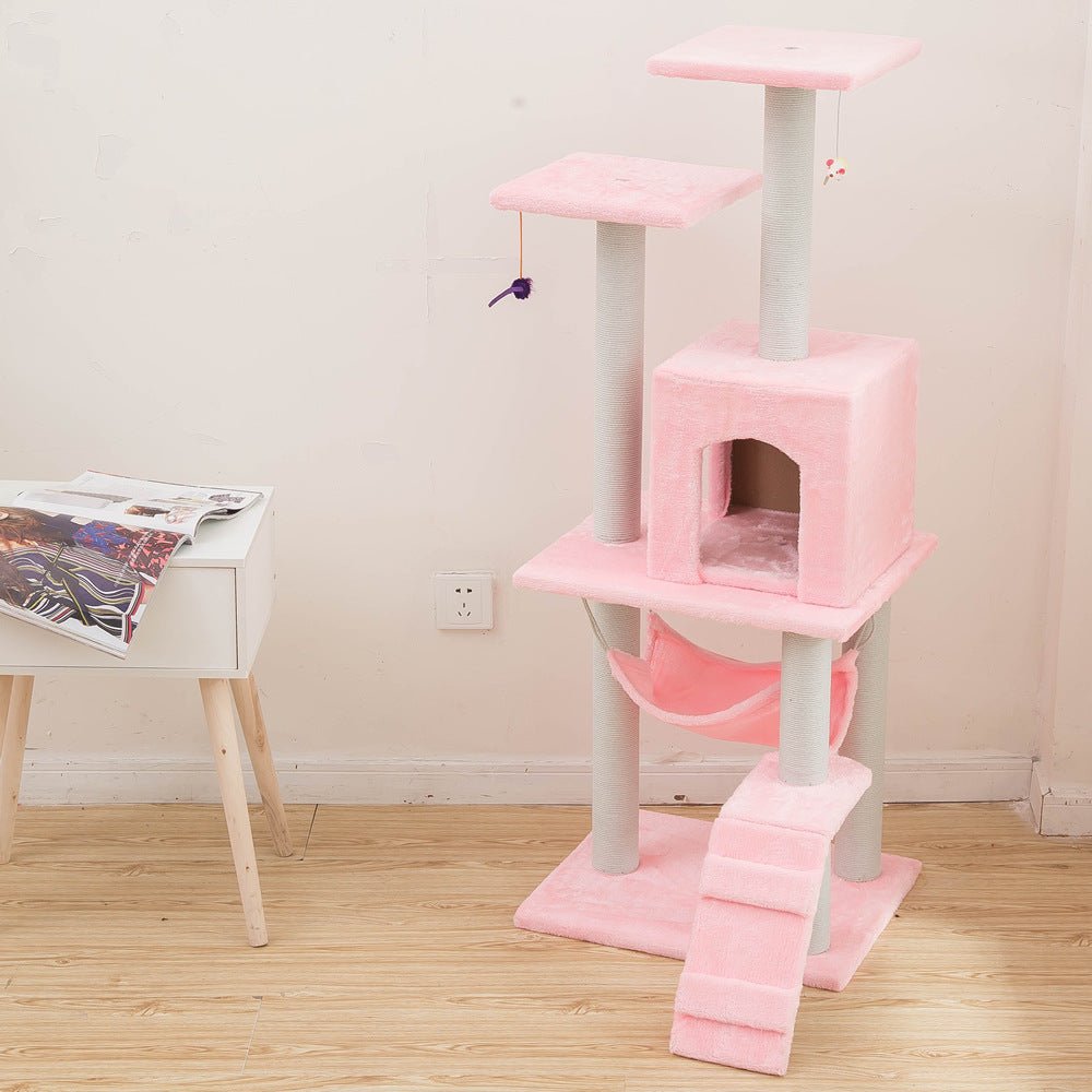 Arbre d'escalade pour chat jouet pour animaux de compagnie multifonctionnel pliable - IVOIRART.COM
