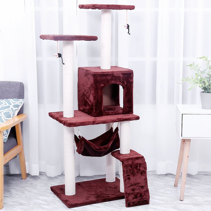 Arbre d'escalade pour chat jouet pour animaux de compagnie multifonctionnel pliable - IVOIRART.COM
