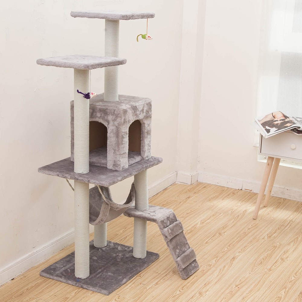 Arbre d'escalade pour chat jouet pour animaux de compagnie multifonctionnel pliable - IVOIRART.COM
