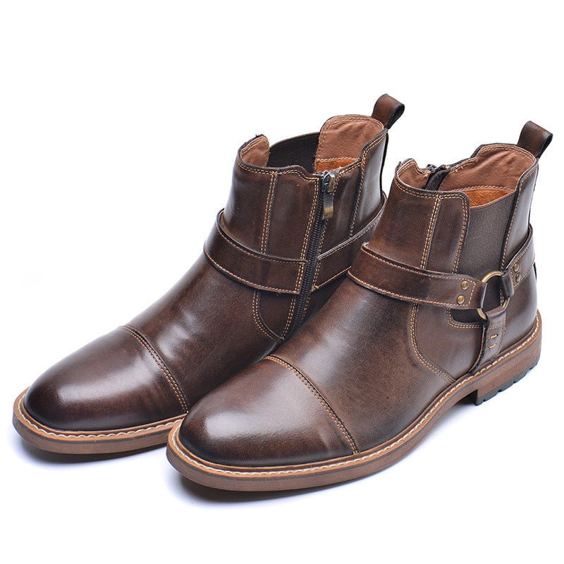 Arkbird Mens High Top Tooling Martin Boots - IVOIRART.COM