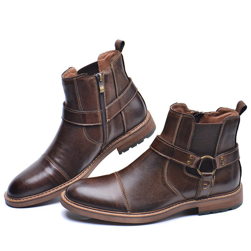 Arkbird Mens High Top Tooling Martin Boots - IVOIRART.COM