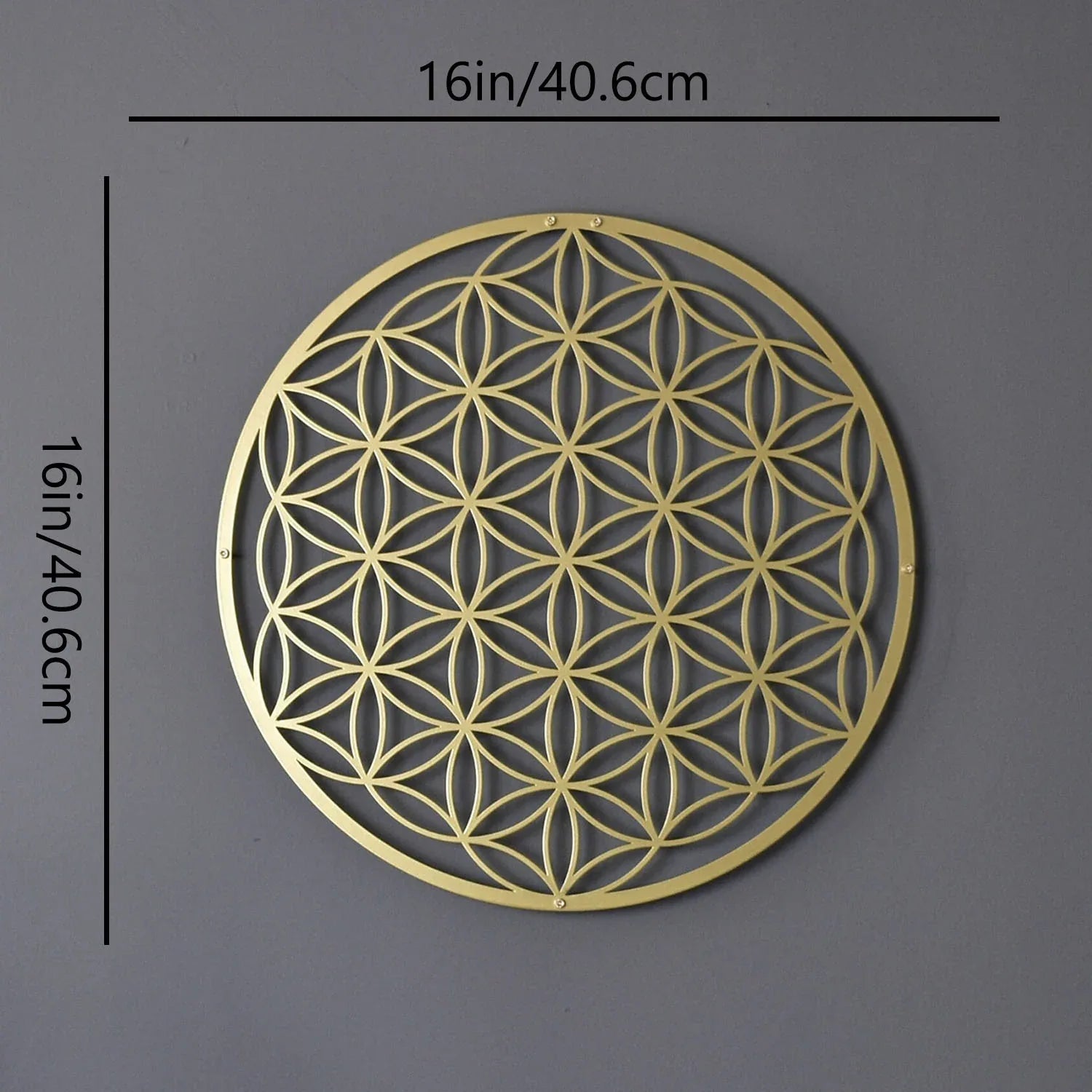 Art mural en métal Zen Lotus Boho Chic floral suspendu pour salon chambre - IVOIRART.COM