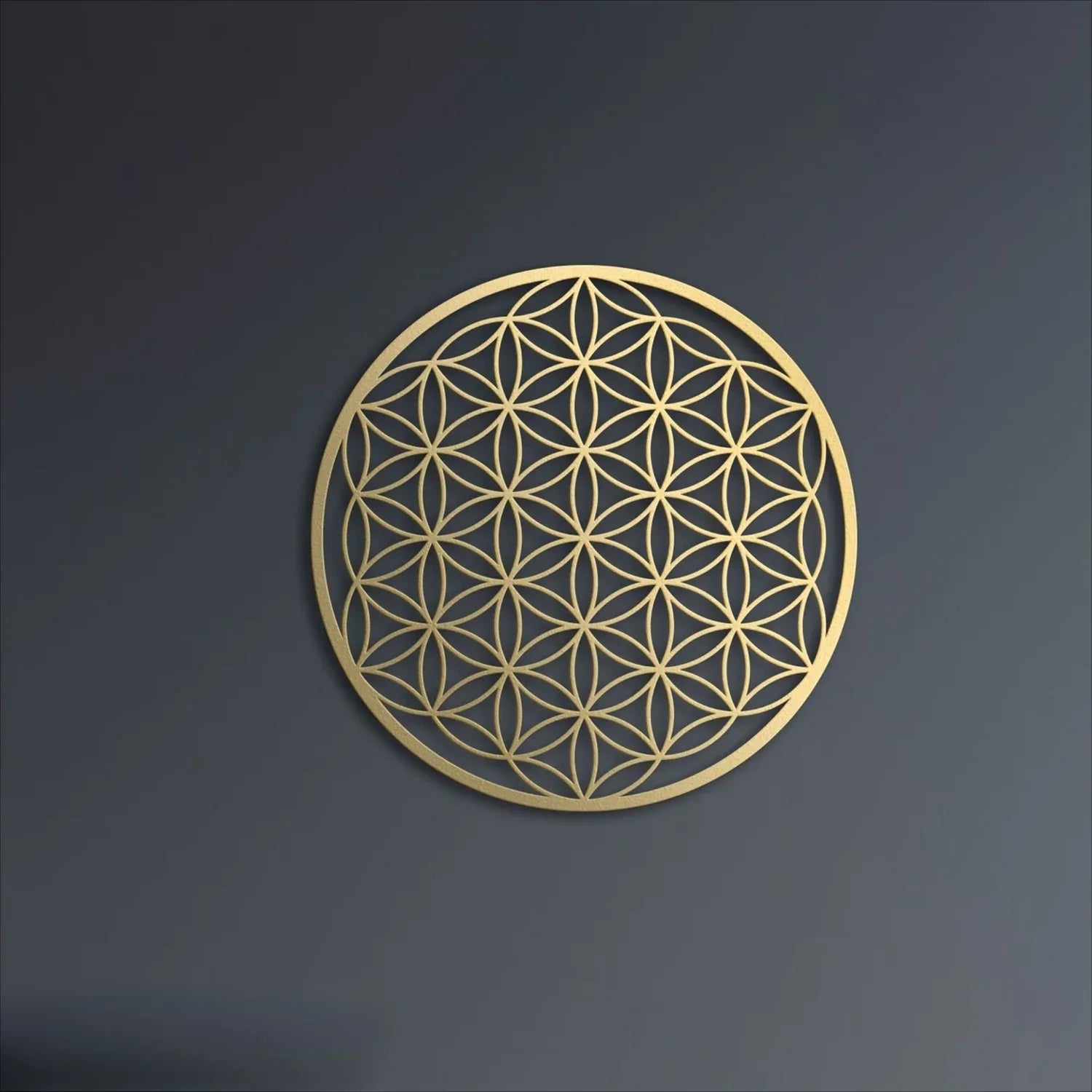 Art mural en métal Zen Lotus Boho Chic floral suspendu pour salon chambre - IVOIRART.COM