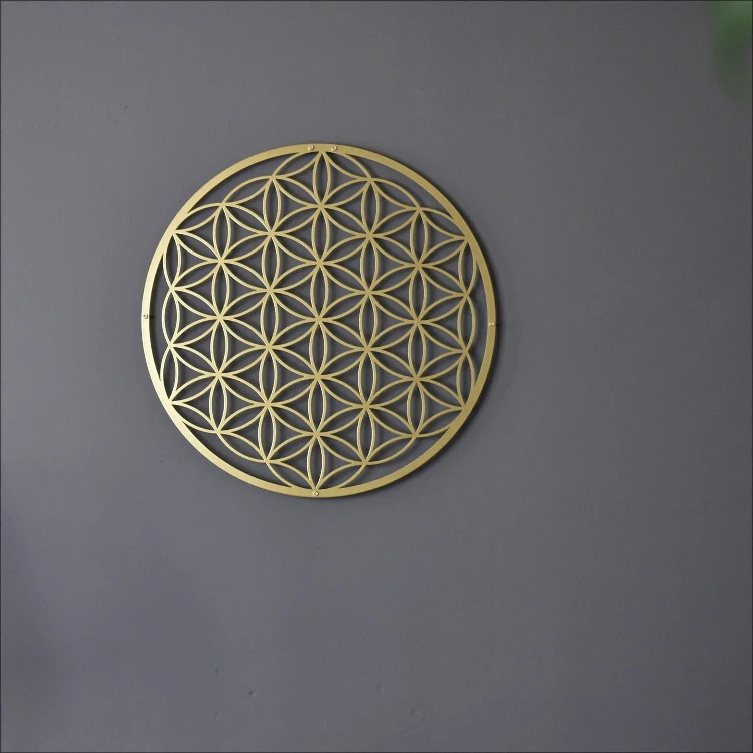Art mural en métal Zen Lotus Boho Chic floral suspendu pour salon chambre - IVOIRART.COM
