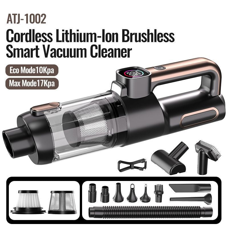 Aspirateur à main sans fil haute puissance portable — 25 min, filtration HEPA - bleu - IVOIRART.COM