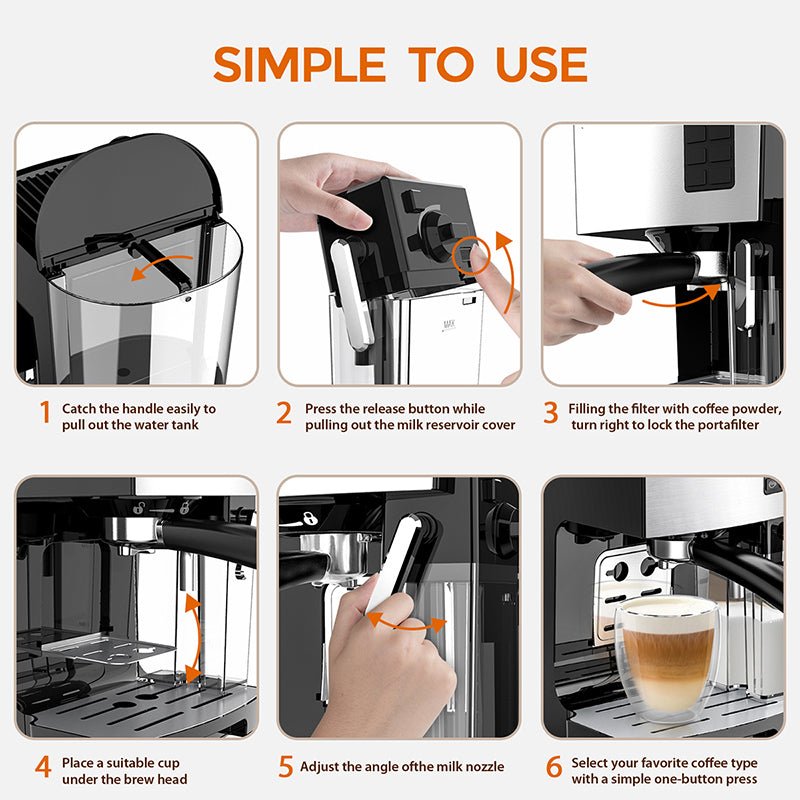 Automatic Coffee Machine Household Small Italian Milk Frother - IVOIRART.COM