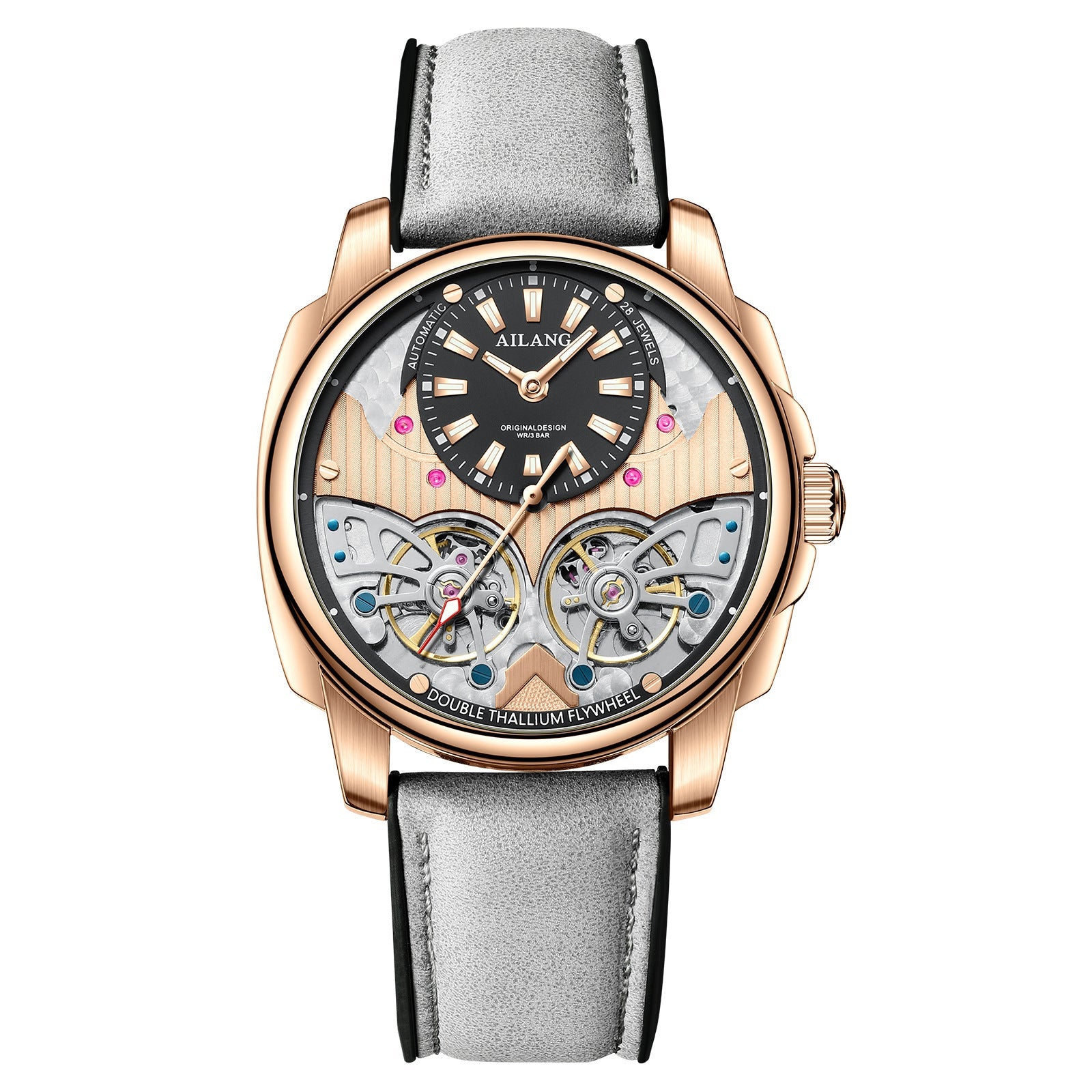 Automatic Mechanical Double Tourbillon Men's Watch - IVOIRART.COM