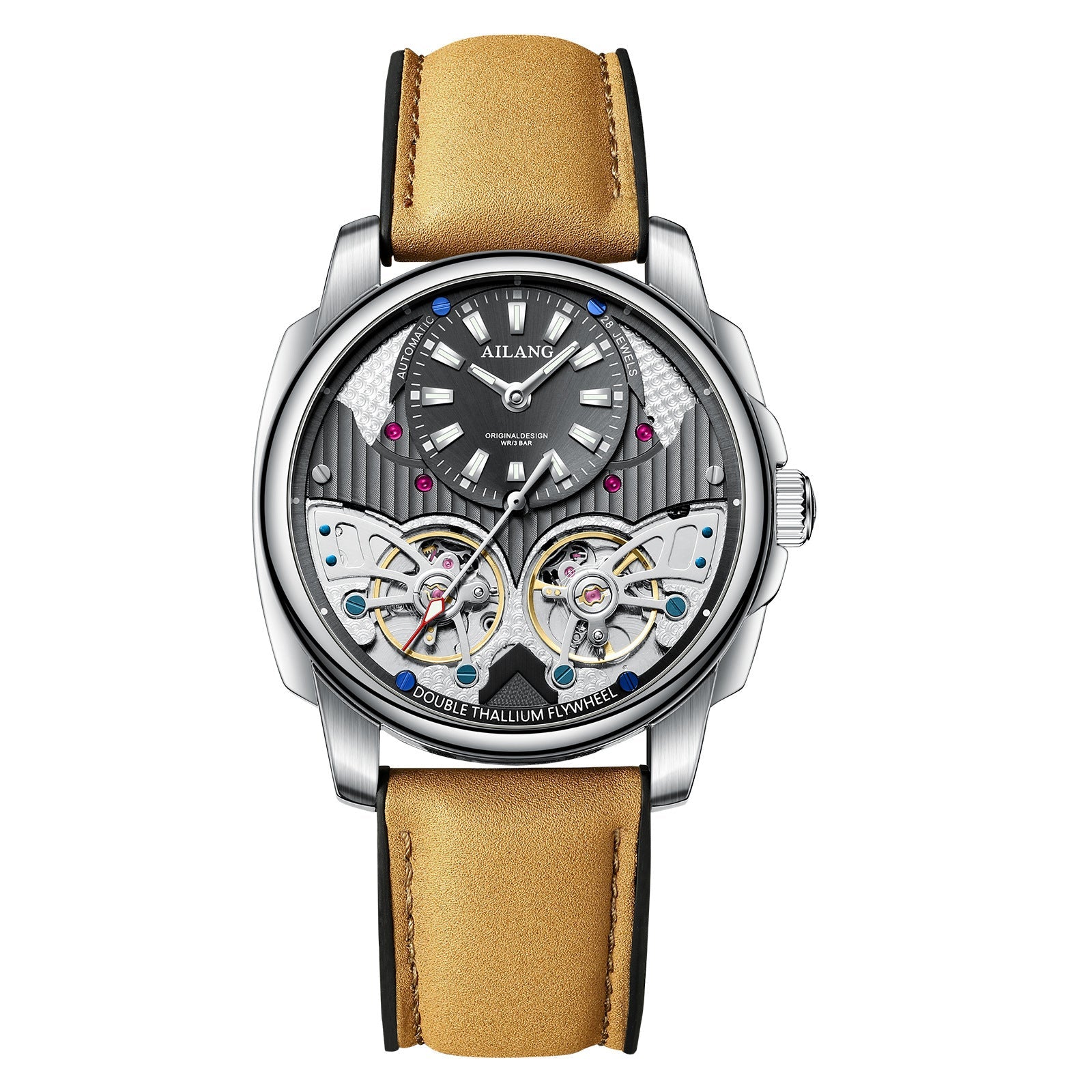 Automatic Mechanical Double Tourbillon Men's Watch - IVOIRART.COM