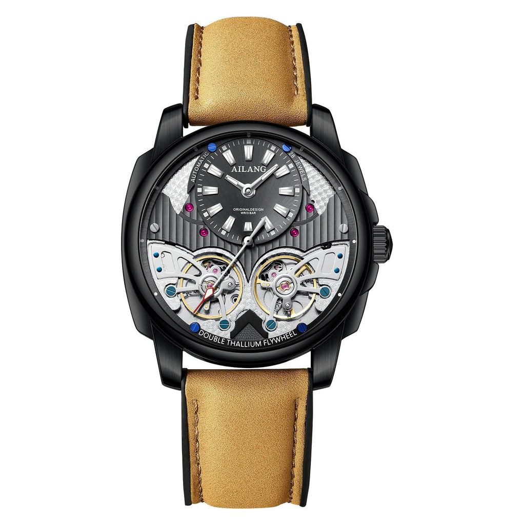 Automatic Mechanical Double Tourbillon Men's Watch - IVOIRART.COM