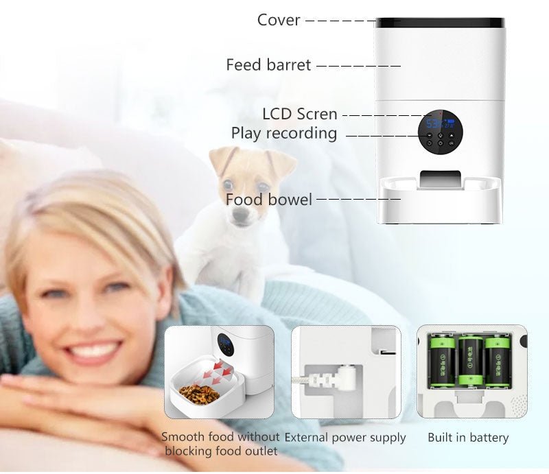 Automatic Pet Feeder WIFI Feeding Machine For Cats And Dogs - IVOIRART.COM
