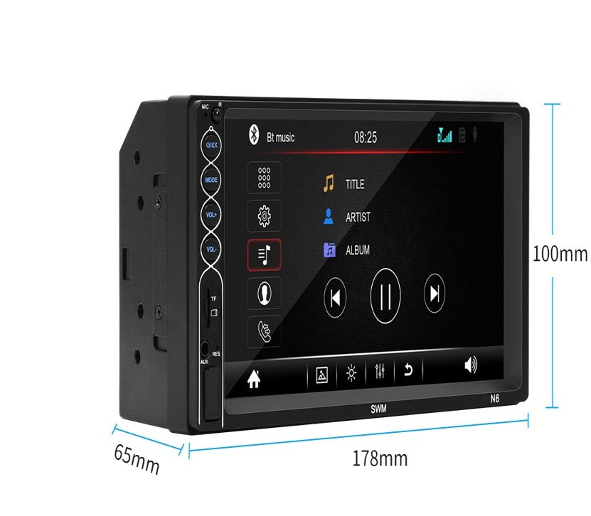 Autoradio 7 pouces double DIN avec écran TFT, MP5, USB 2.0 et support Android/iPhone - IVOIRART.COM