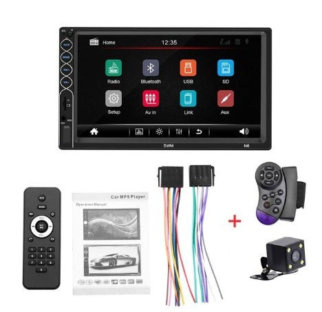Autoradio 7 pouces double DIN avec écran TFT, MP5, USB 2.0 et support Android/iPhone - IVOIRART.COM