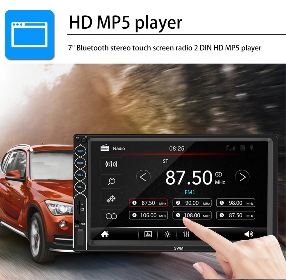 Autoradio 7 pouces double DIN avec écran TFT, MP5, USB 2.0 et support Android/iPhone - IVOIRART.COM