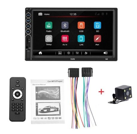 Autoradio 7 pouces double DIN avec écran TFT, MP5, USB 2.0 et support Android/iPhone - IVOIRART.COM