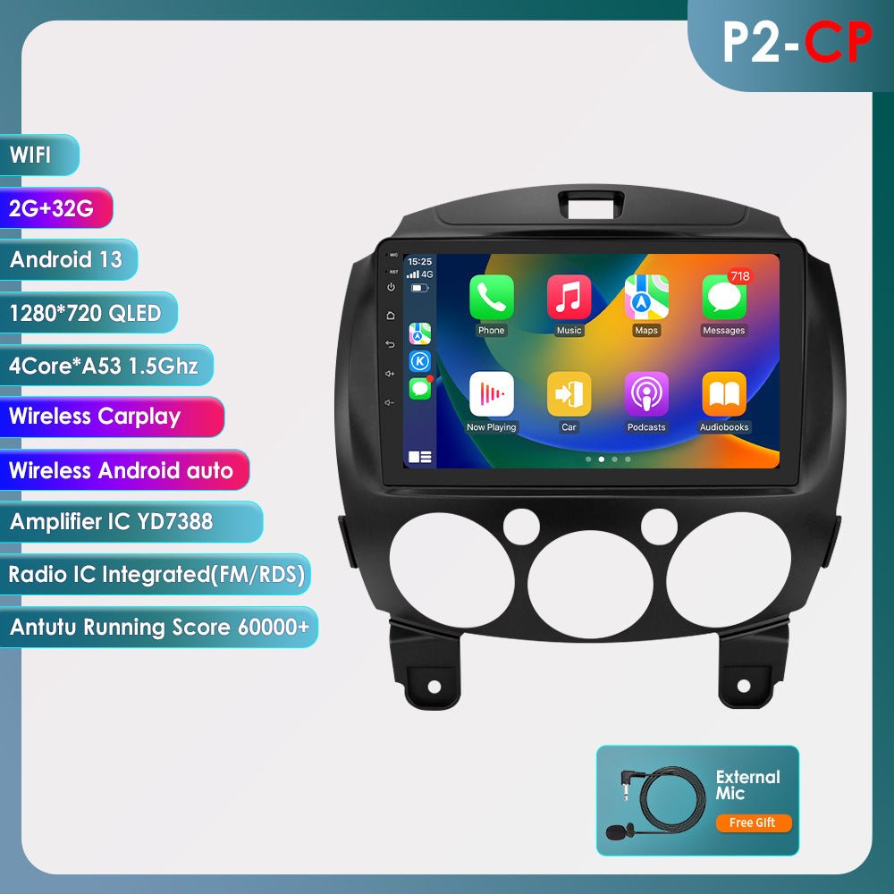 Autoradio GPS Android 9" tout-en-un pour Mazda 2 (2007-2014) avec CarPlay DSP 4G - IVOIRART.COM