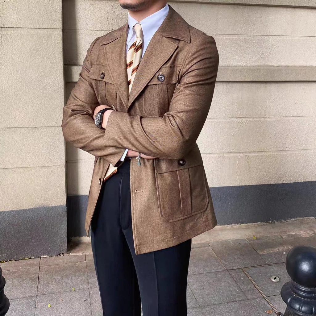 Autumn And Winter British Suit Collar High-end Jacket - IVOIRART.COM