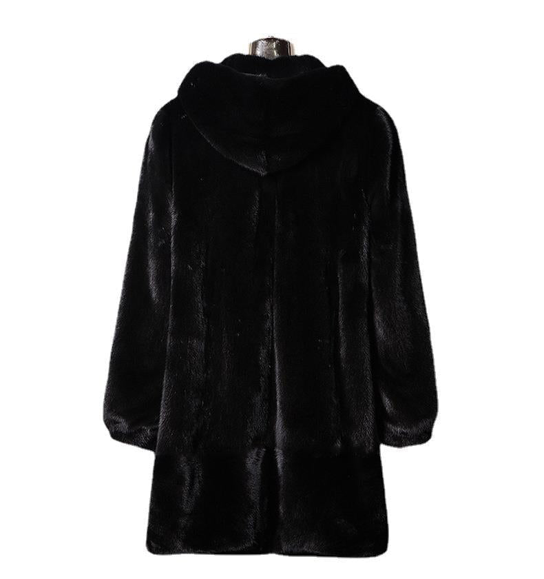 Autumn And Winter New Fur Hooded Casual Coat - IVOIRART.COM