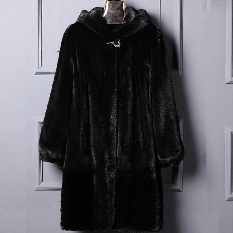 Autumn And Winter New Fur Hooded Casual Coat - IVOIRART.COM