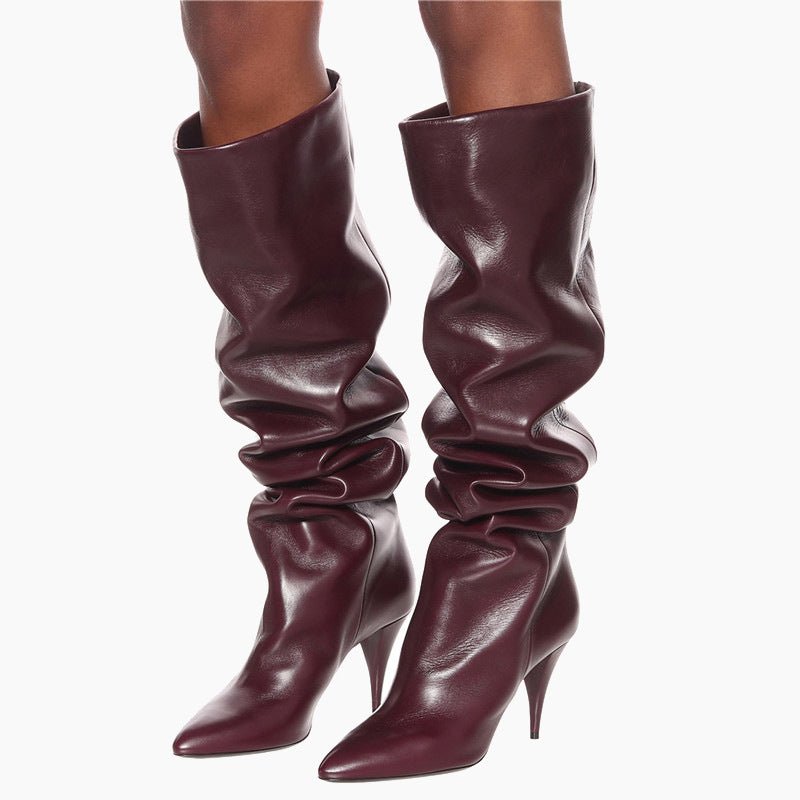 Autumn And Winter Sleeve Plus Size High Leg Boot - IVOIRART.COM