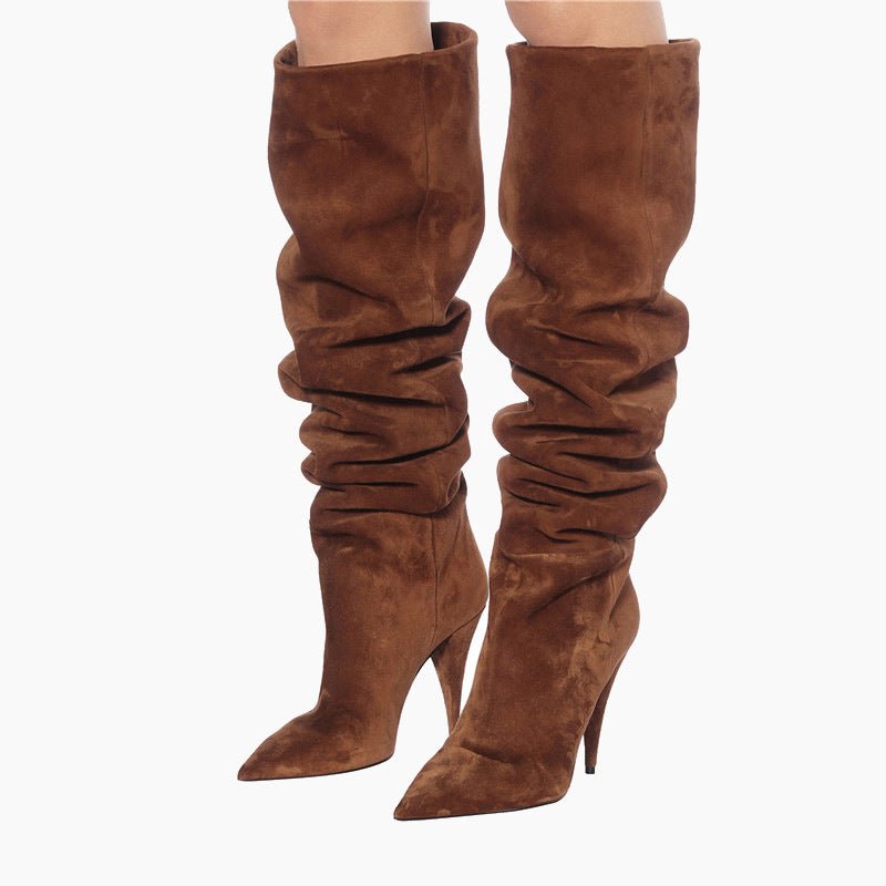 Autumn And Winter Sleeve Plus Size High Leg Boot - IVOIRART.COM