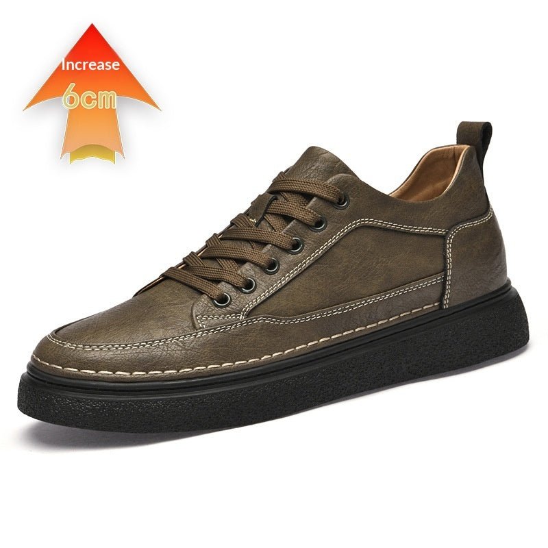 Autumn Mens Shoes With A Hidden Heel Lift - IVOIRART.COM