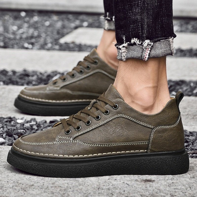 Autumn Mens Shoes With A Hidden Heel Lift - IVOIRART.COM