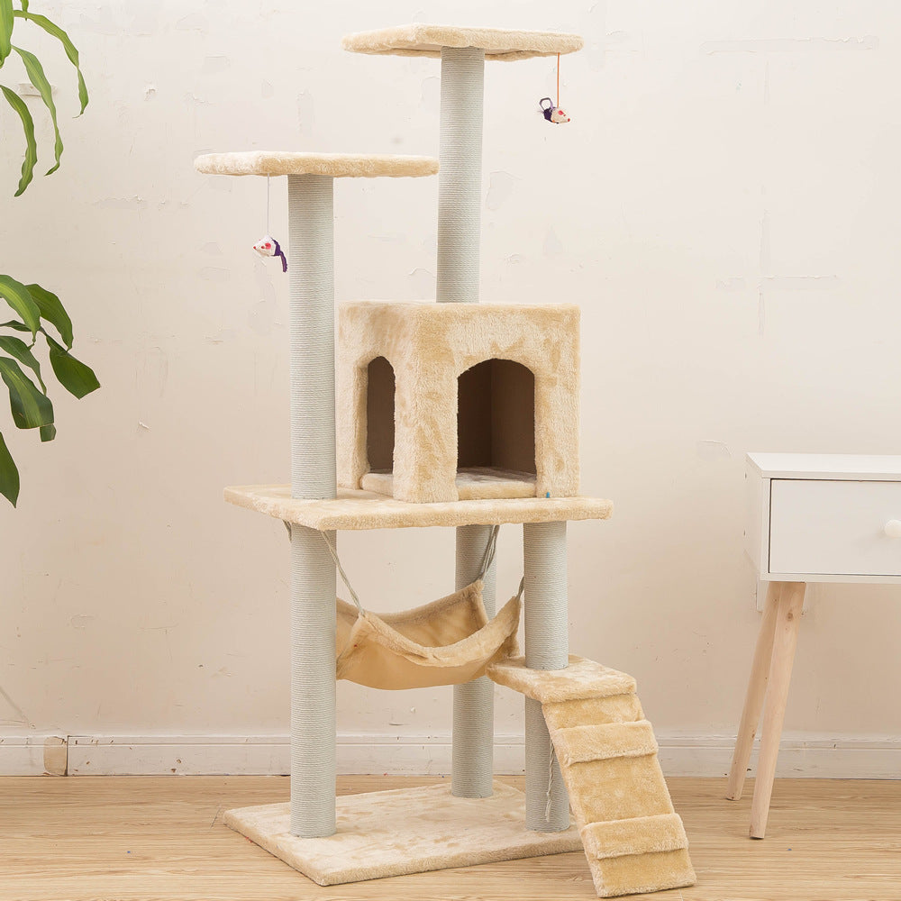 Arbre d'escalade pour chat jouet pour animaux de compagnie multifonctionnel pliable