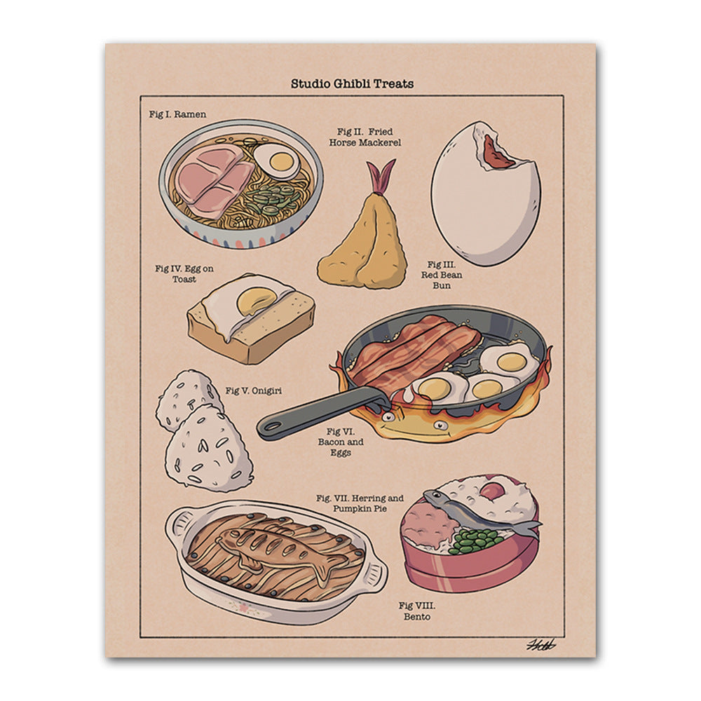 Peintures de Cuisine Restaurant Boule de Riz Tempura Ramen Alimentaire