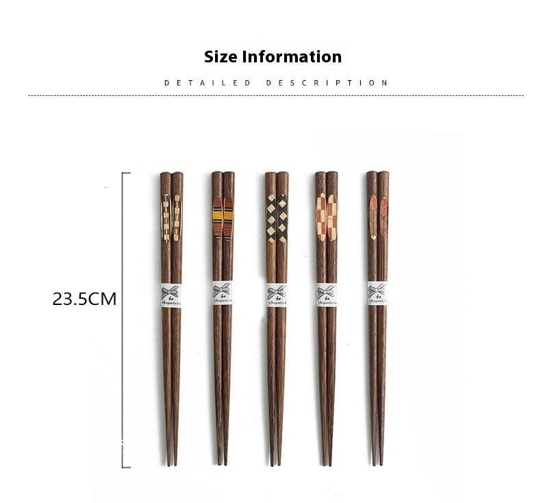Non-slip Tip Wooden Tableware With Chopsticks For One Person