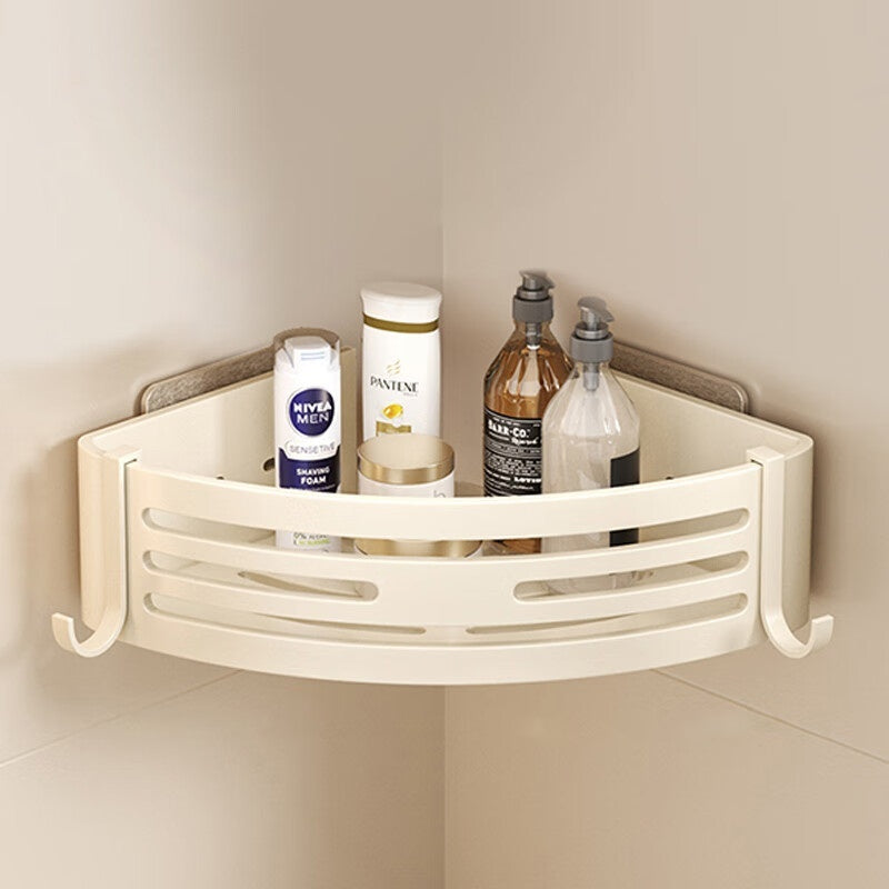 Étagère de Rangement d'Angle Surélevée Portable pour Salle de Bain en Aluminium