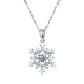 Collier Flocon de Neige en Argent Sterling S925 Moissanite 0,5ct D VVS1 45cm